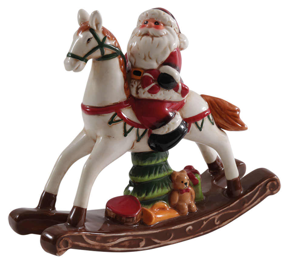 Rocking horse with Santa Claus
