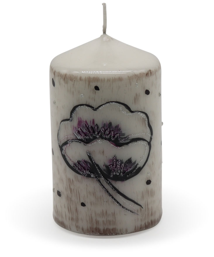 Candle cylinder "Weisse Lilie" (white lily)
