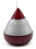 Candle ellipse Ornament 1 red
