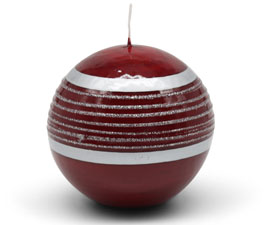 Candle ball Saturn red