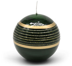 Candle ball Saturn green