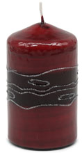 Candle cylinder Ornament 9 red