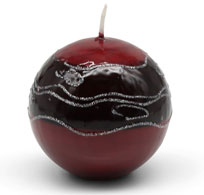 Candle ball Ornament 9 red