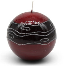 Candle ball Ornament 9 red