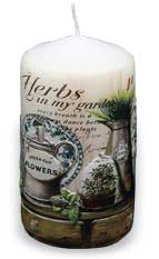 Candle cylinder "Herbs"