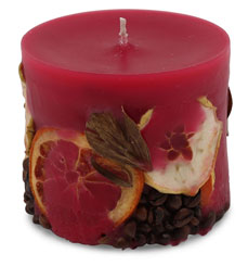 Scented candle cylinder Potpourri Fruits bordeaux, strawberry fl.