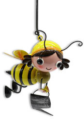 Metal spring figure bee