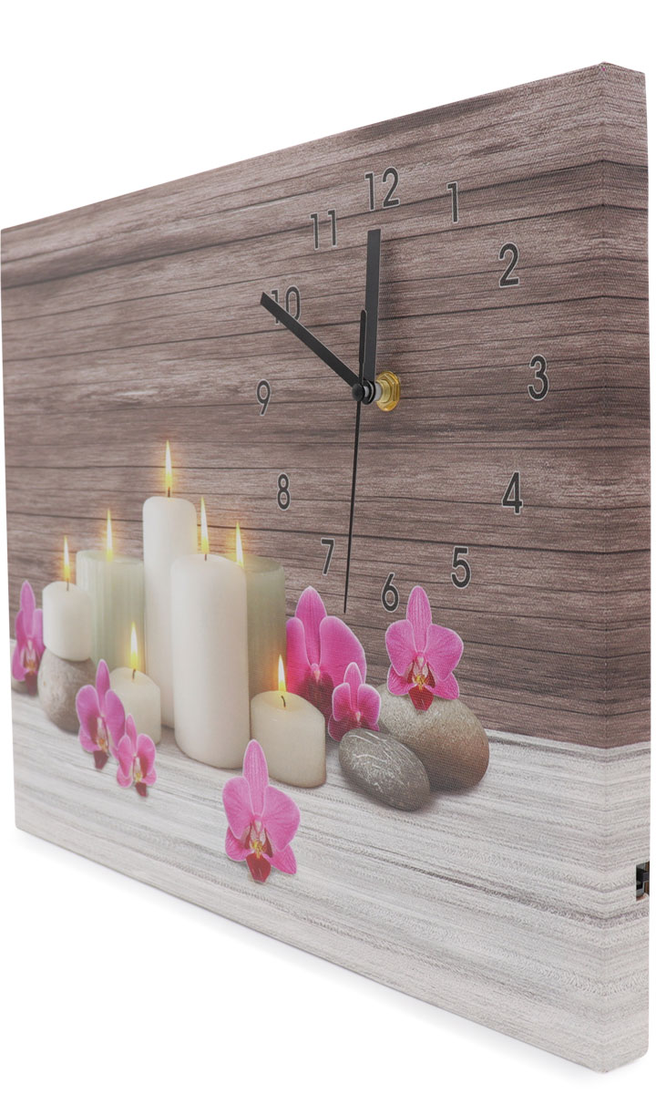 Wall clock with LED "Candles", 