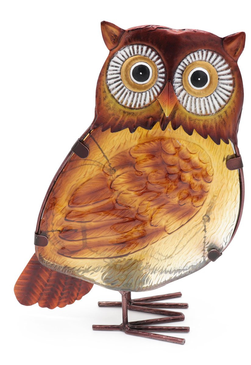 Glass owl with LED, 