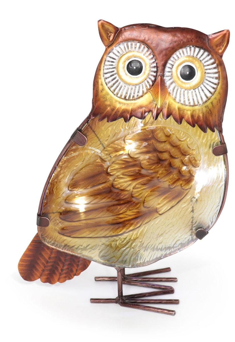 Glass owl with LED, 