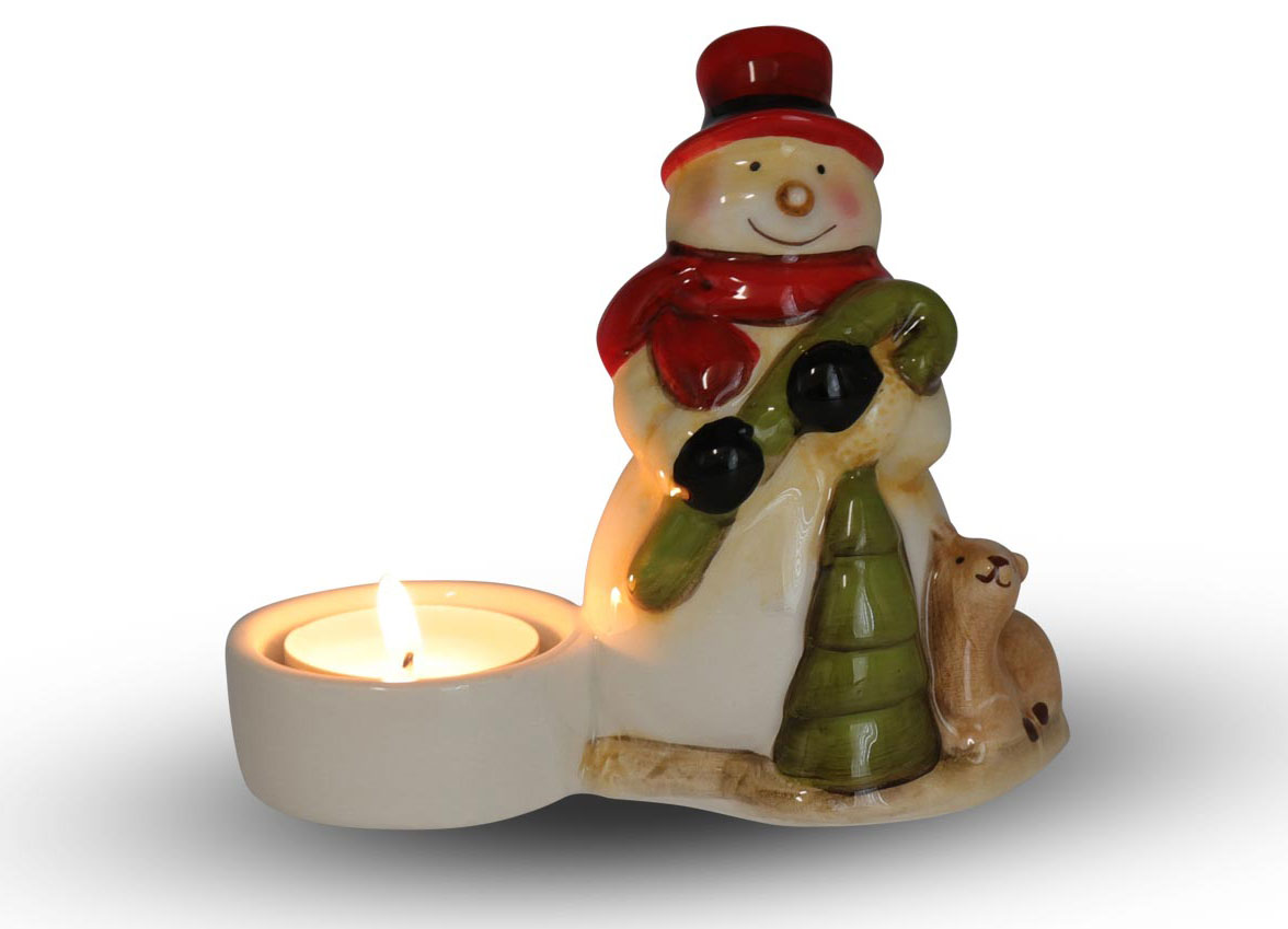 Tealight holder snowman "Fridolin"