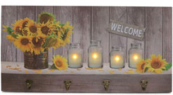 Wandbild mit LED "Sonnenblumen"