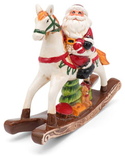 Rocking horse with Santa Claus