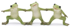 Three frogs