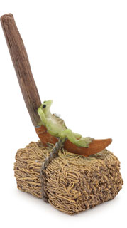 Frog Erwin on hay bale