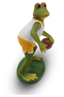 Frog Siggi as basketballer