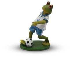 Frog Siggi as soccer