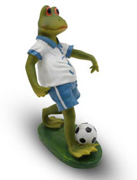 Frog Siggi as soccer