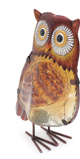 Glass owl with LED